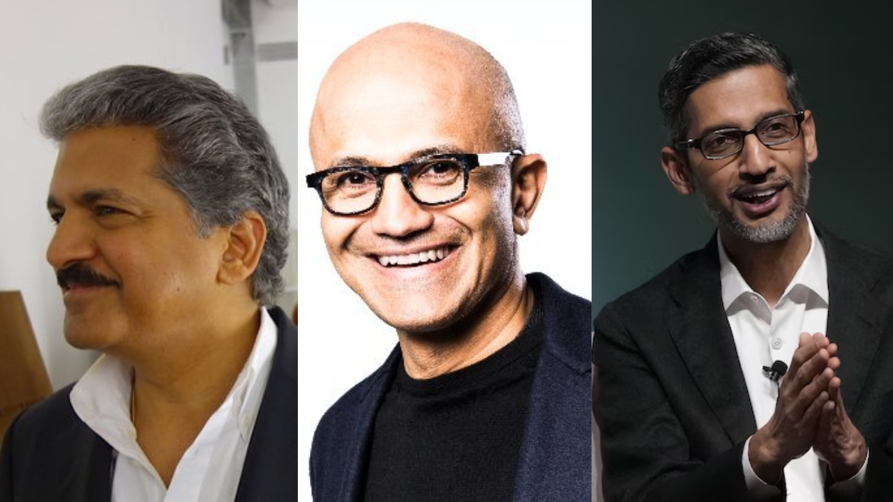 Anand Mahindra, Satya Nadella, Sundar Pichai