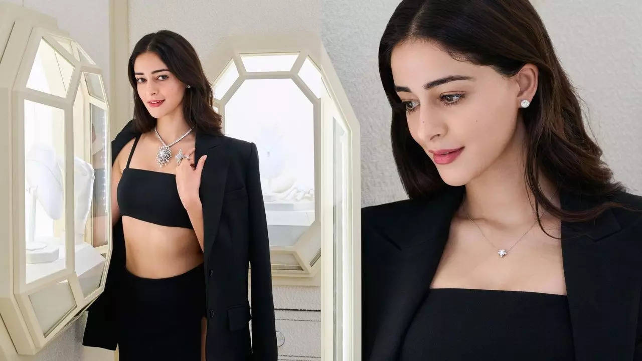 Ananya Panday Aces Power Dressing In All-Black Ensemble As She Flaunts Swarovskis New Lab-Grown Diamond