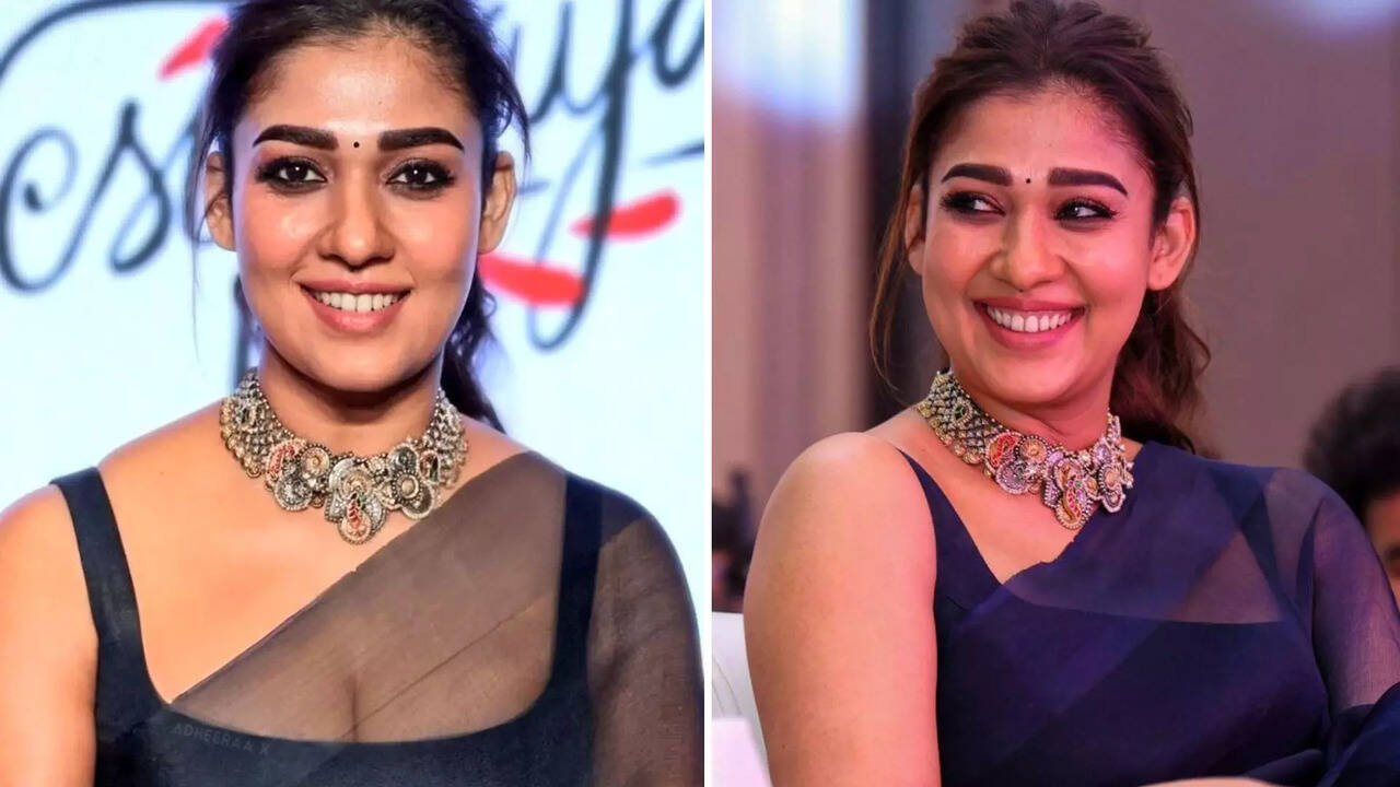  கருப்பு புடவையில் தேவதையாக ஜொலிக்கும் நயன்தாராவின் லேட்டஸ்ட் க்யூட் புகைப்படங்கள்! 