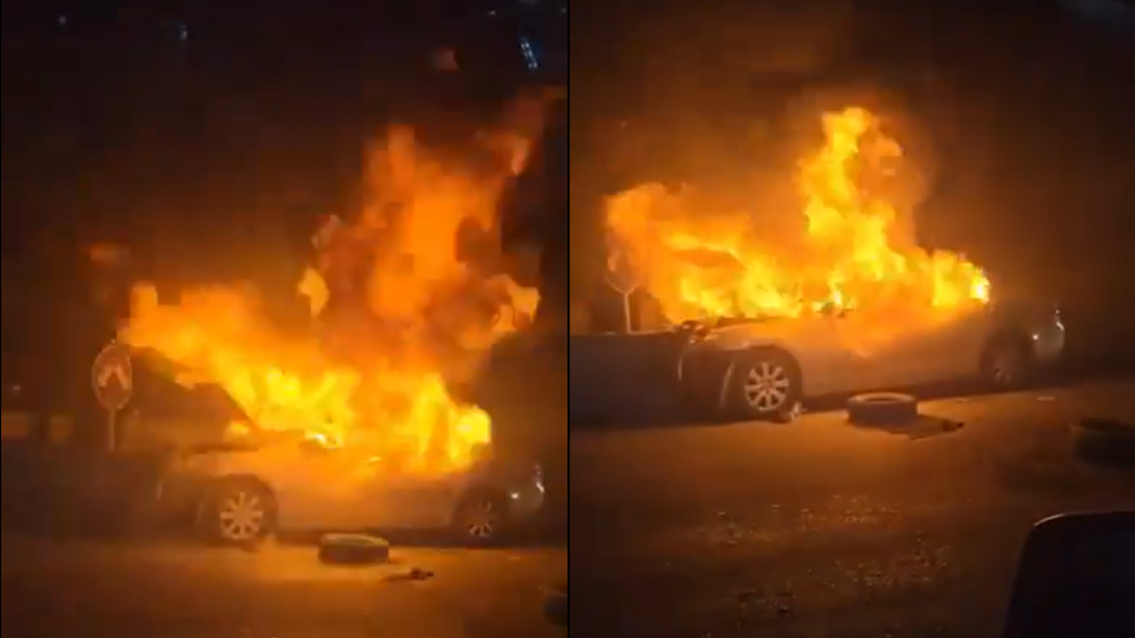 Car Set On Fire