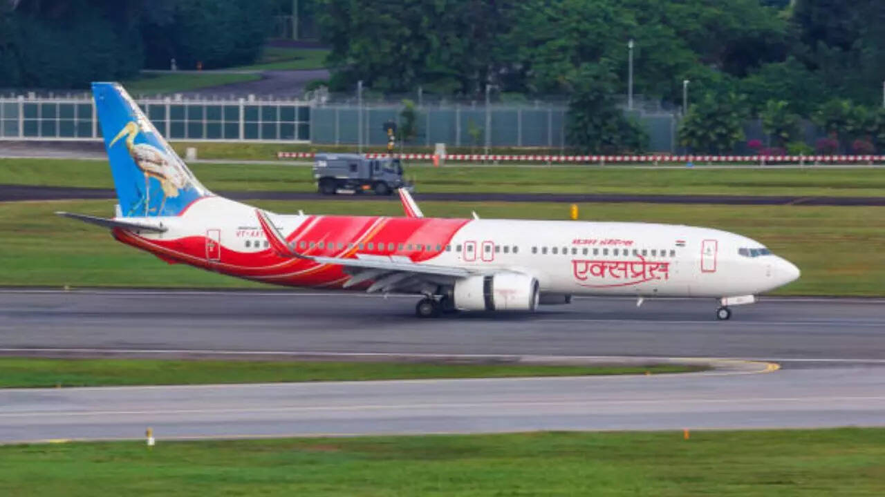 air india express flight grounded in surat after stair truck collision: no casualties reported