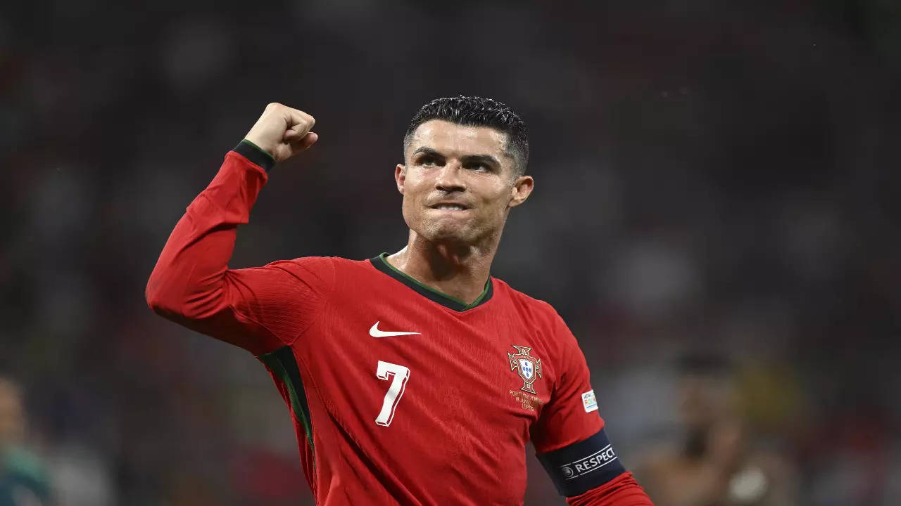 Cristiano Ronaldo in action at Euro 2024