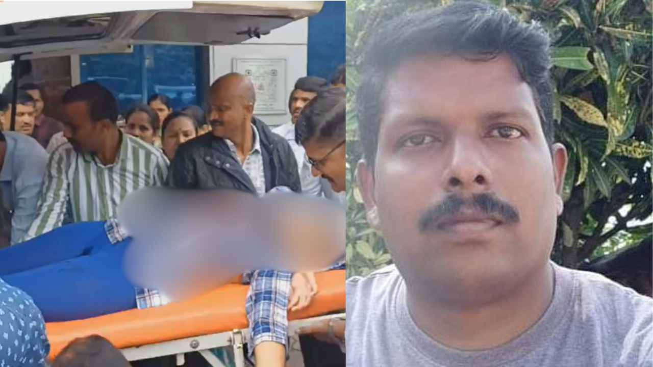 constable stabs wife at dsp office in hassan where she had gone to file complaint against him