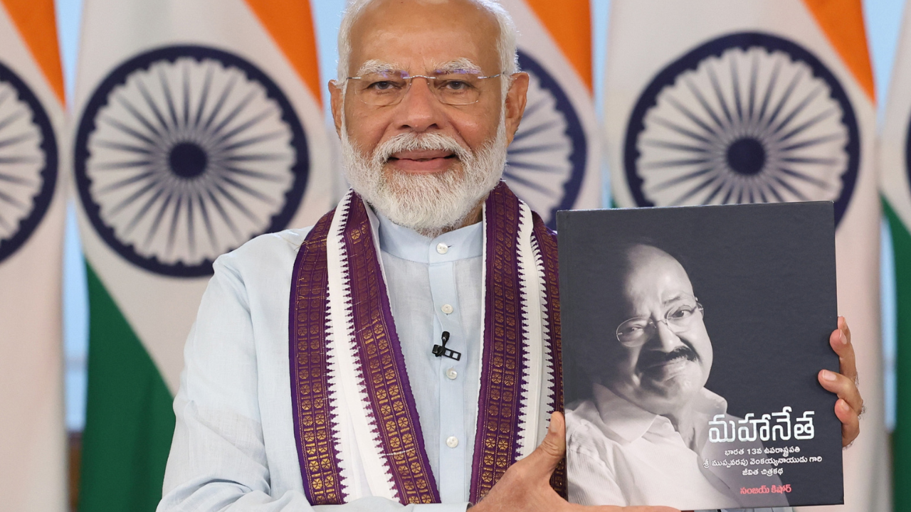Prime Minister Modi Releases Three Books on the Life of Former Vice President Venkaiah Naidu