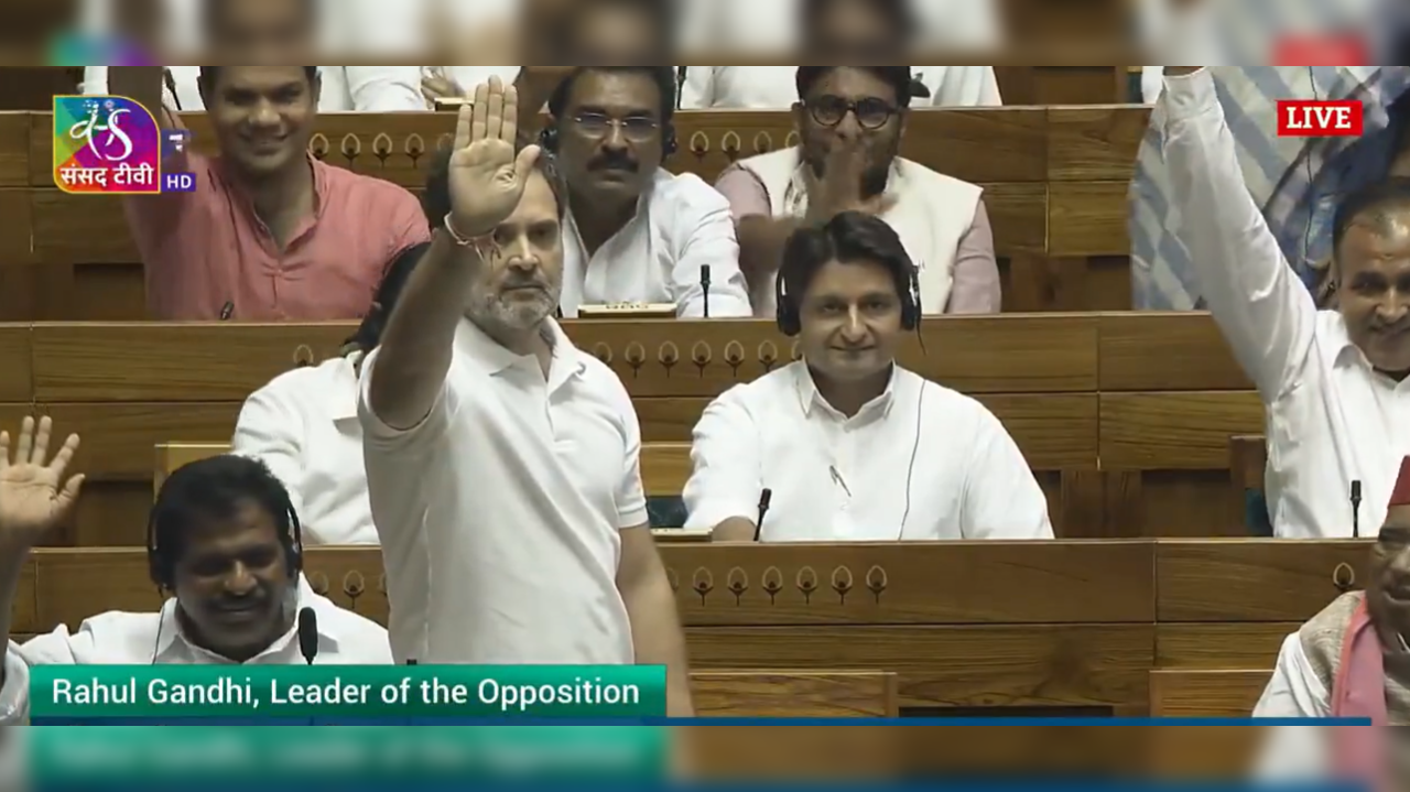 Rahul Gandhi's Abhaya Mudra gesture in Lok Sabha