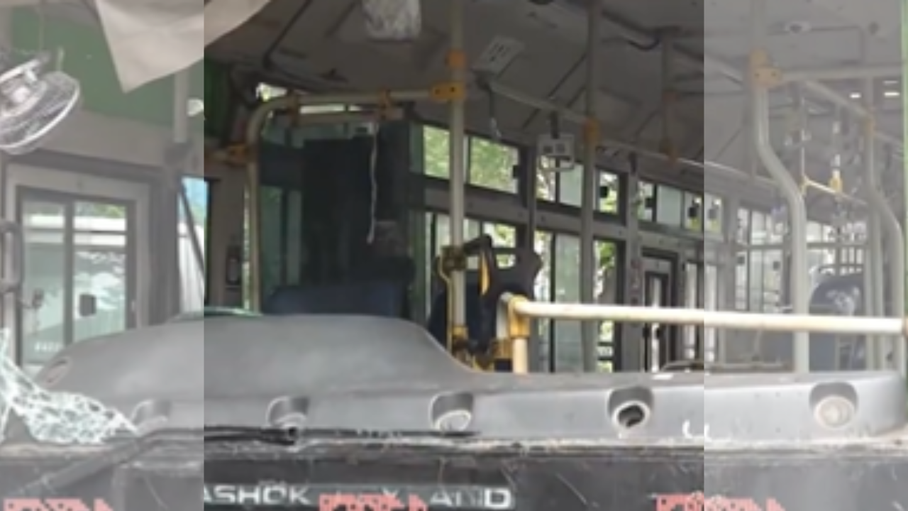 dtc bus with 15 passengers onboard overturns on delhi's ring road