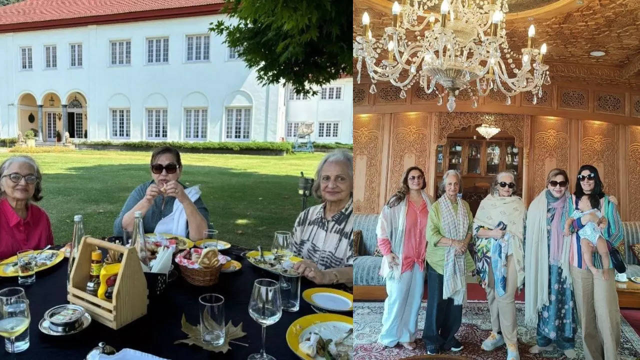 Asha Parekh in Srinagar with Waheeda Rehman & Helen