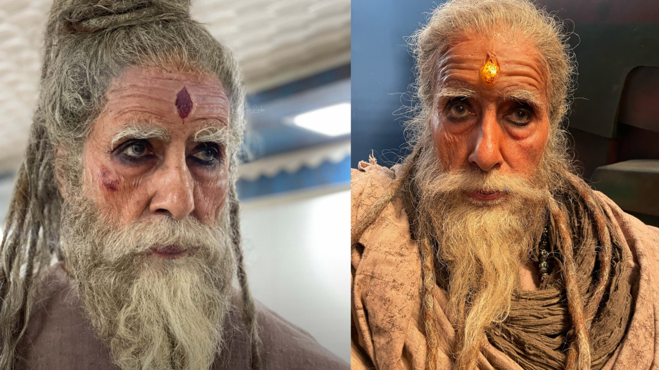 amitabh bachchan looks unrecognisable as ashwatthama in kalki 2898 ad, makeup artist drops stunning bts pics