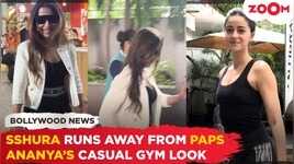 Sshura Khan avoids paparazzi at airport  Ananya Panday seen outside gym