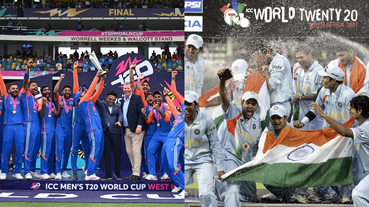 2007 and 2024 T20 World Cup winning Indian teams