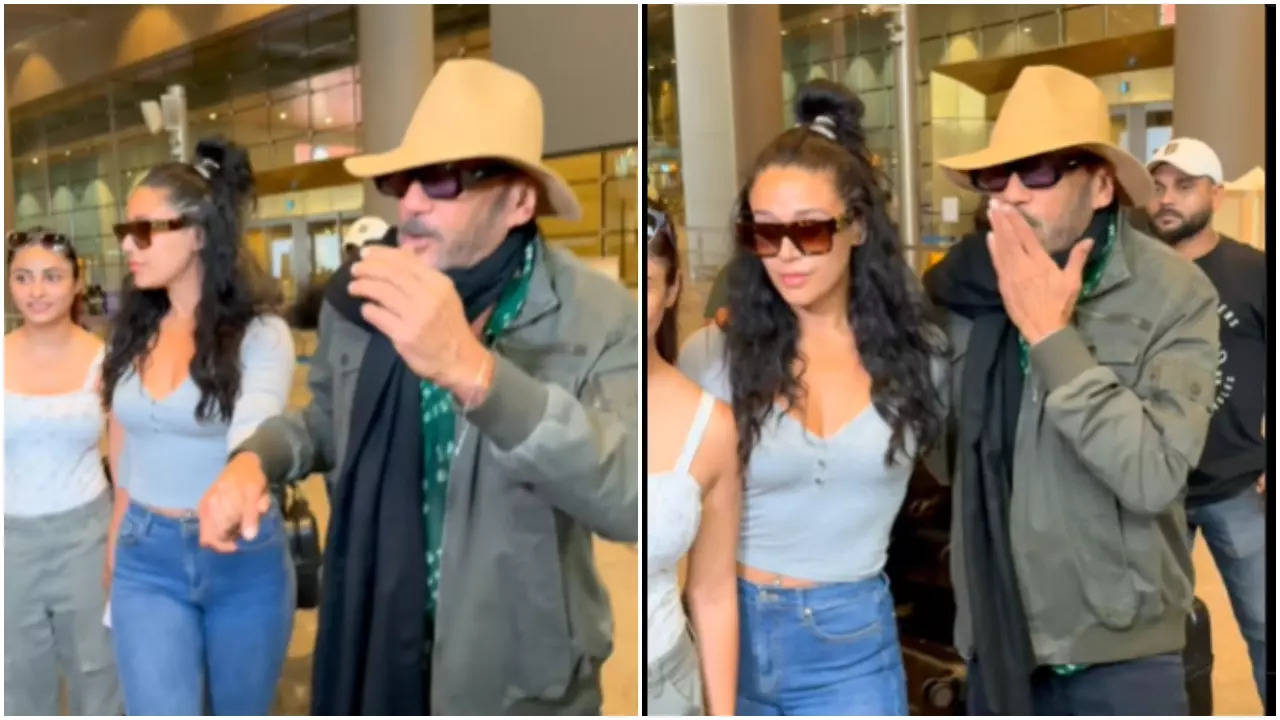 Jackie Shroff Is The Cutest Dad As He Picks Daughter Krishna From Airport Post KKK 14 Shoot - Watch