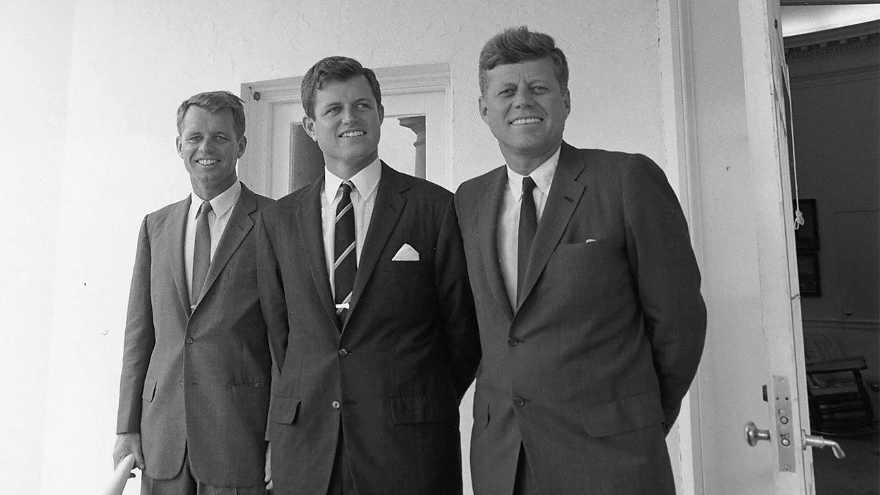 John F Kennedy with brothers Robert and Edward in the early 1960