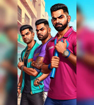 Dhoni Kohli Rohit Tendulkars GTA VI Inspired Look Goes Viral