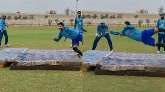 After T20 WC Humiliation Pakistan Players Perform Catching Practice on Mattress Netizens Say This is Ridiculous