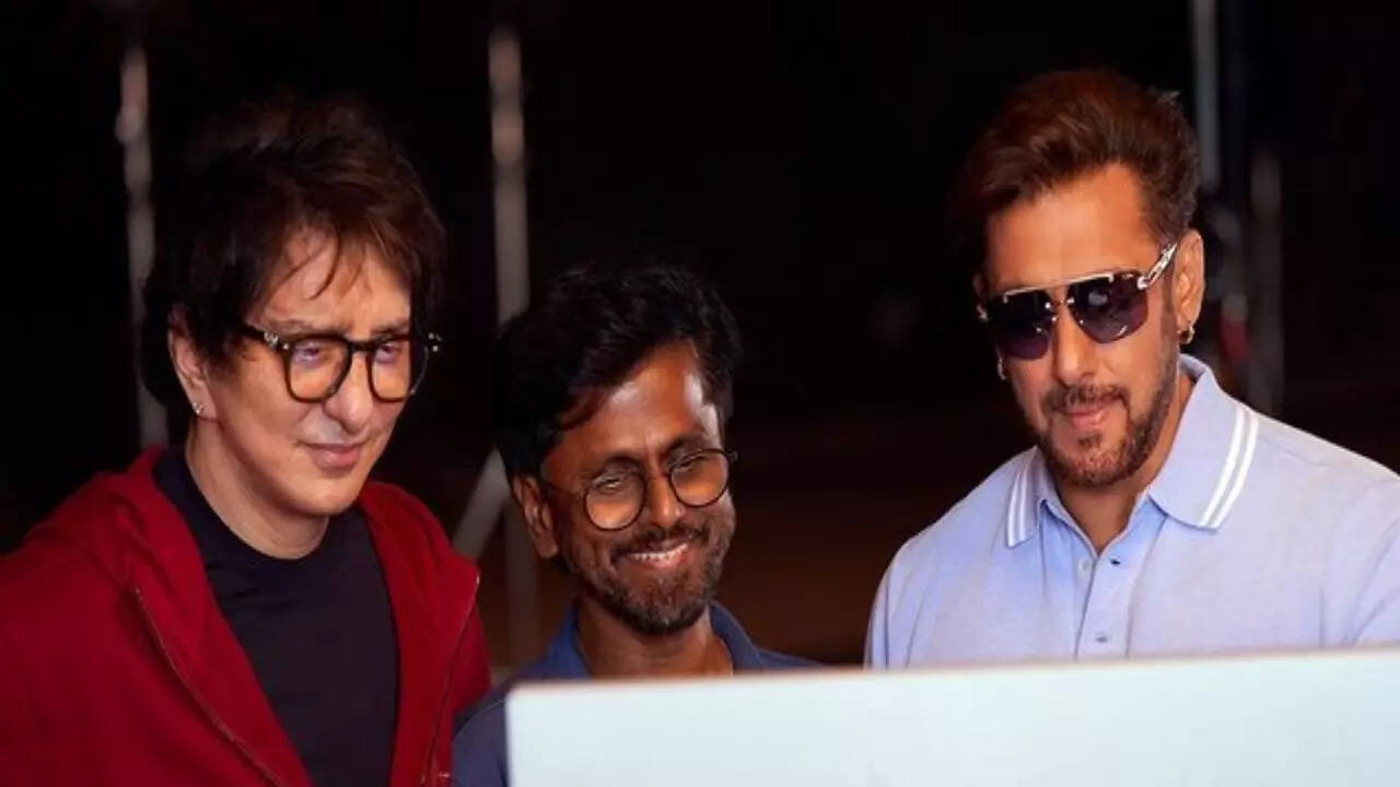 sajid nadiadwala's wife warda shares video from salman khan-starrer sikandar's sets. watch