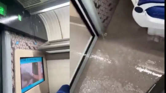 First Train with Shower Roof Leakage on Delhi-Varanasi Vande Bharat Train Sparks Backlash  Video