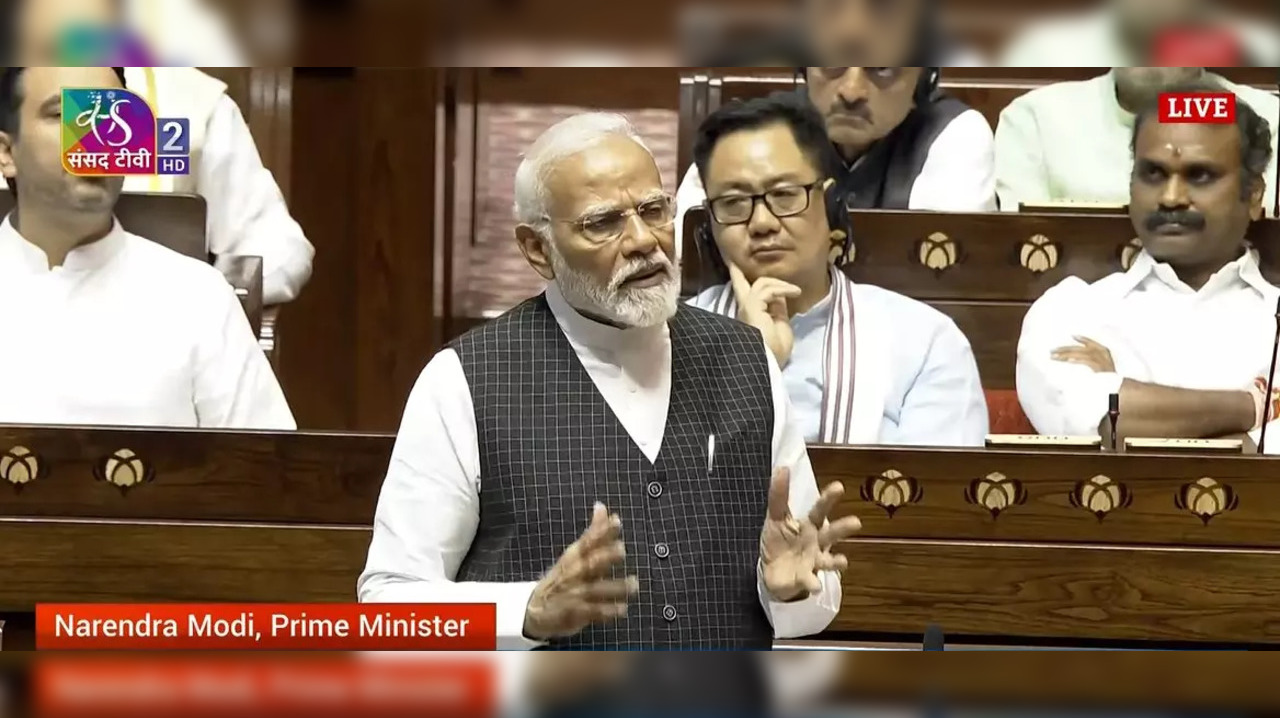 Prime Minister Narendra Modi Addressed Rajya Sabha Today