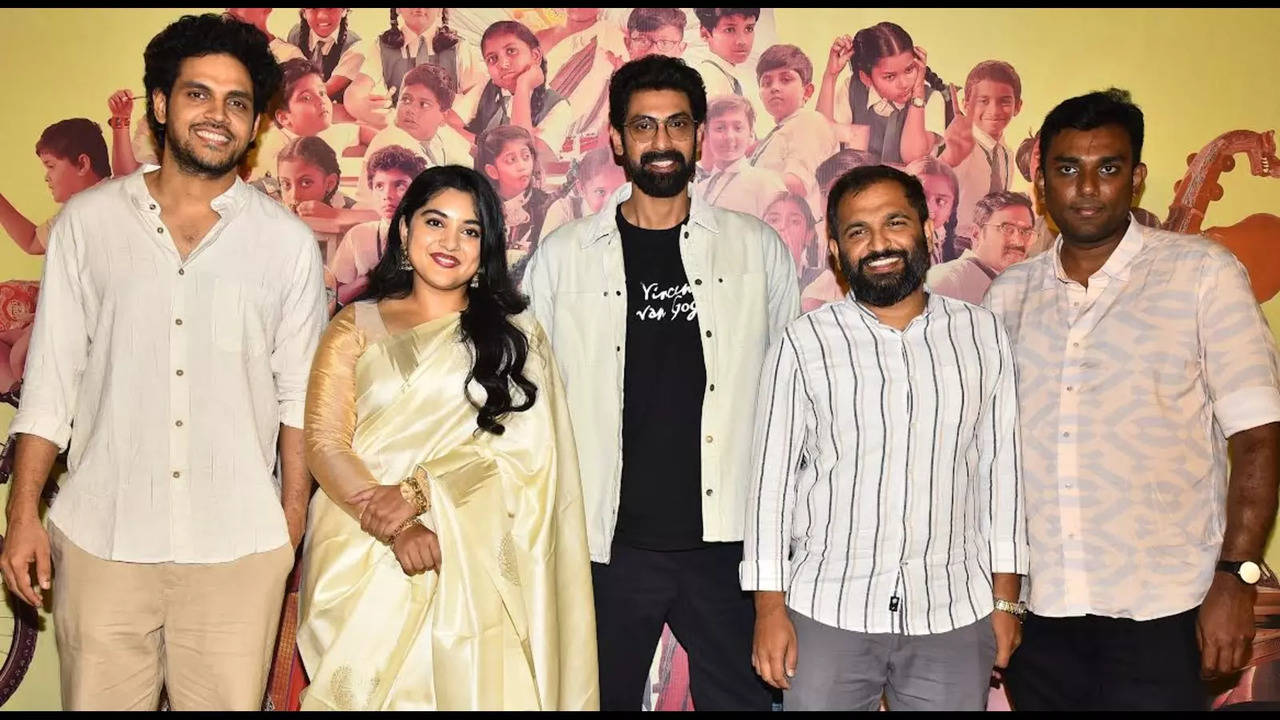 Daggubati Rana and Nivetha Thomas at the teaser launch