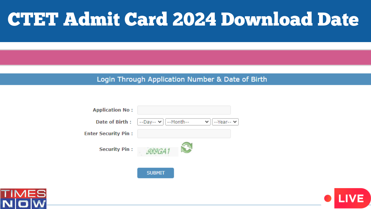 CTET Admit Card 2024 OUT Highlights: CTET July Admit Card Released on ctet.nic.in, Direct Link Here