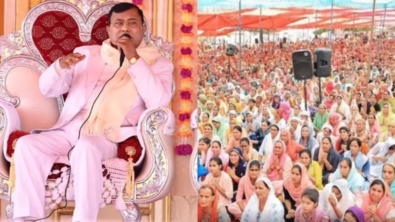 Lakhs of people had gathered in Hathras to attend the satsang of 'Bhole Baba'