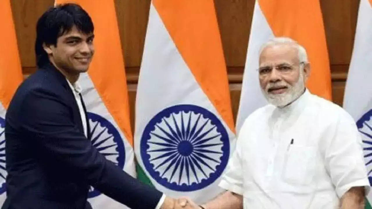 Neeraj Chopra with PM Modi (File Photo)