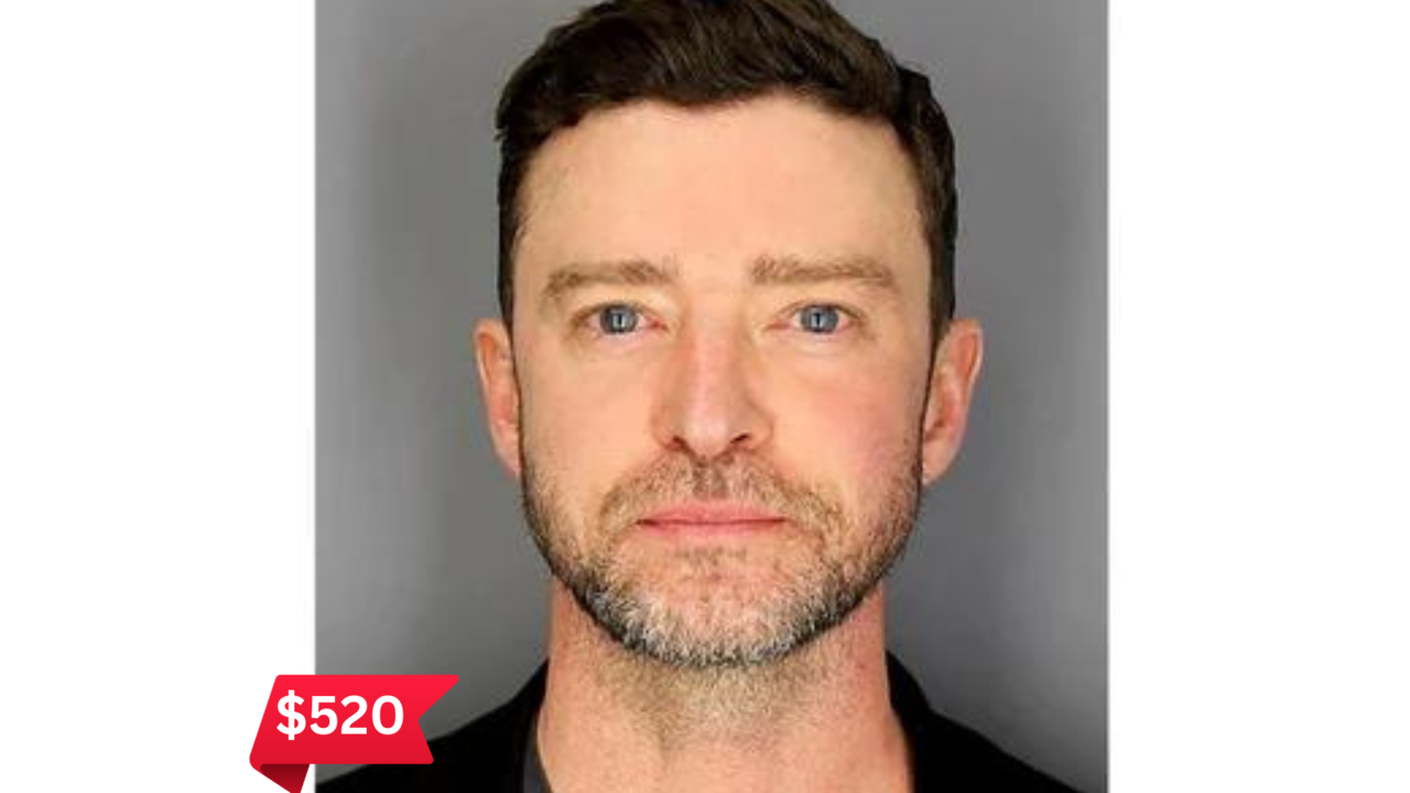 Justin Timberlake's police mugshot becomes a 'limited edition' art piece