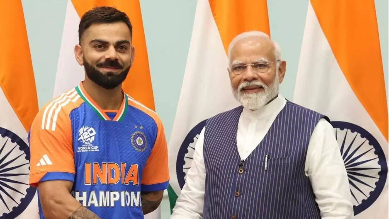 Virat Kohli with PM Narendra Modi