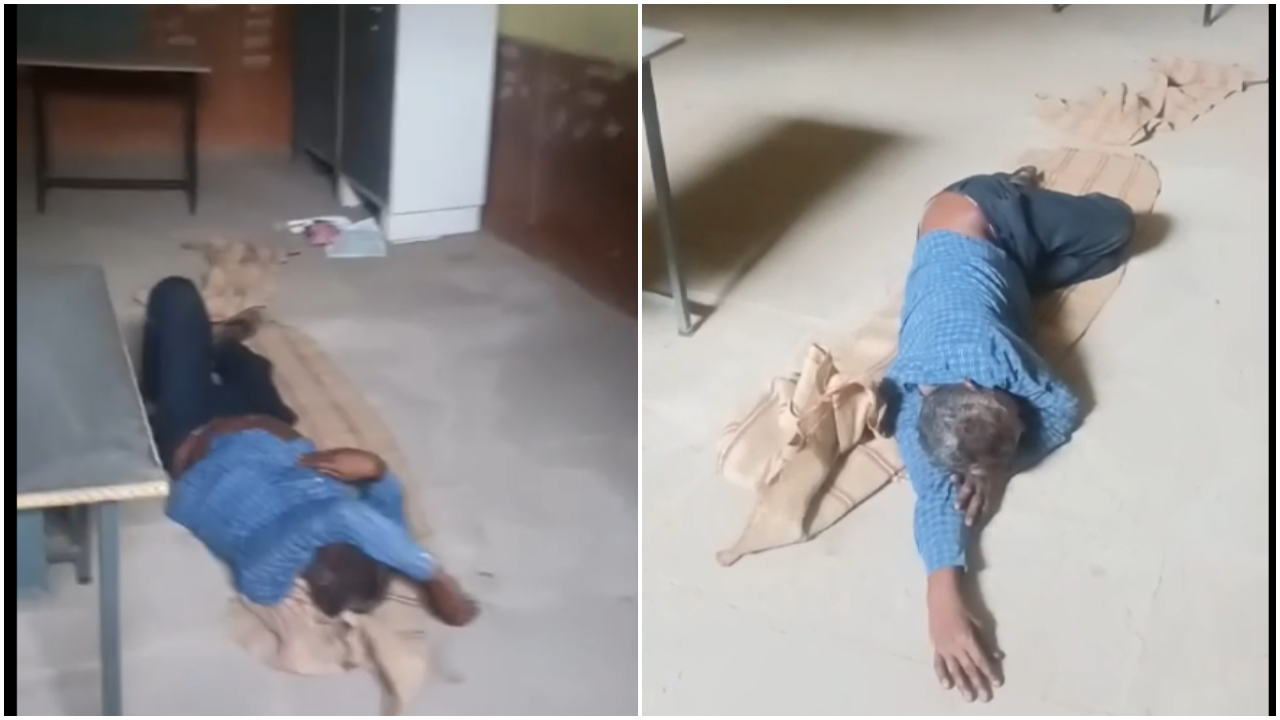 Drunk Headmaster Of Government School Caught Sleeping In Classroom