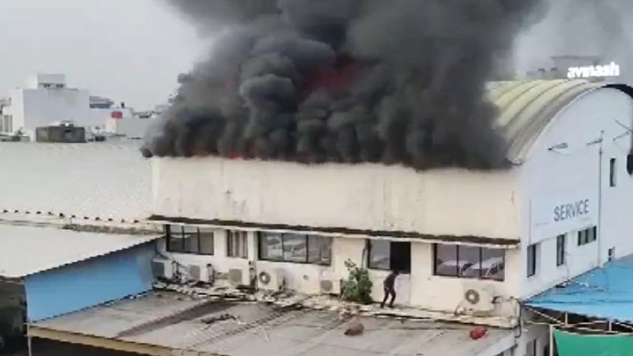 Fire Breaks Out At Automobile Centre In Chhattisgarh's Raipur