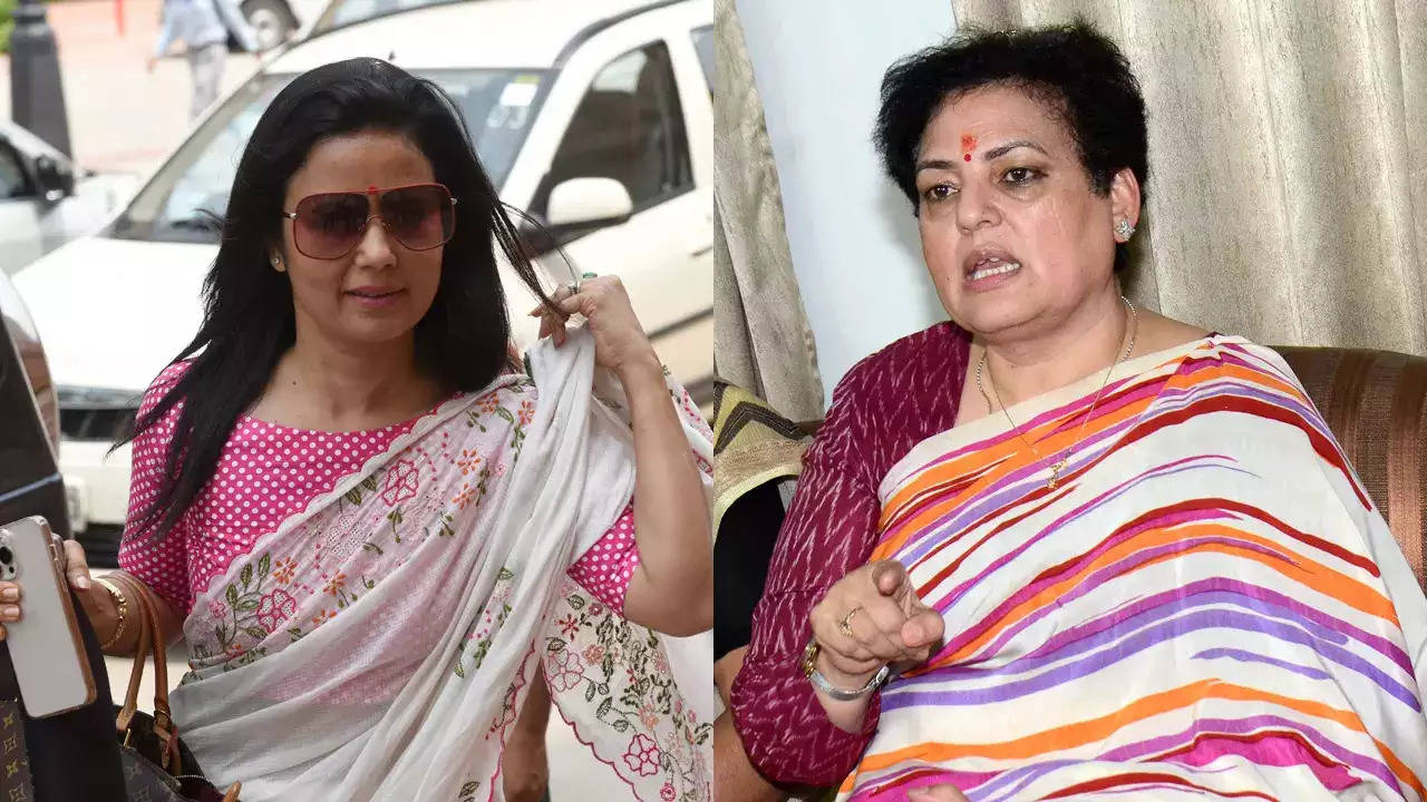 Mahua Moitra and Rekha Sharma engaged in a war of words