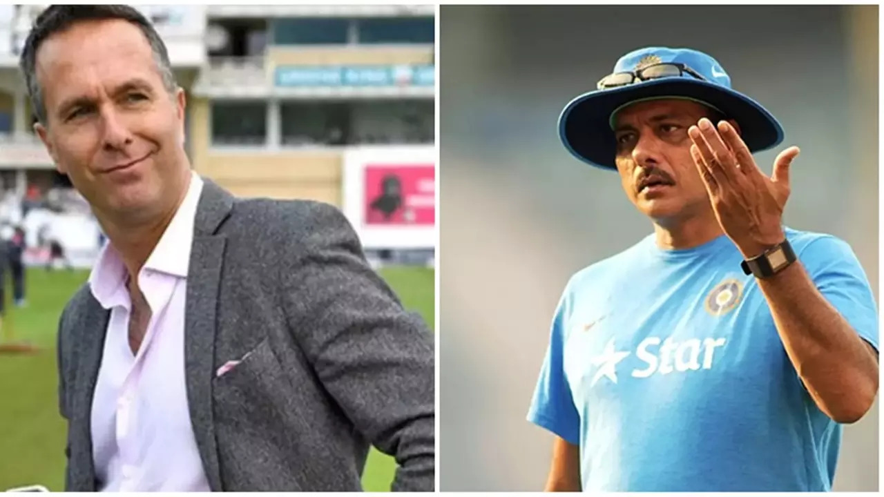 Michael Vaughan and Ravi Shastri