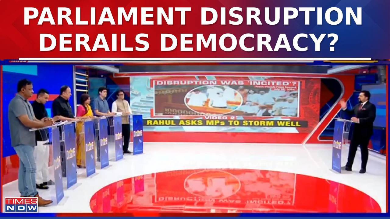 Opposition Disrupts PM Modi In Parliament | Disruption Derails Democracy? | National Debate