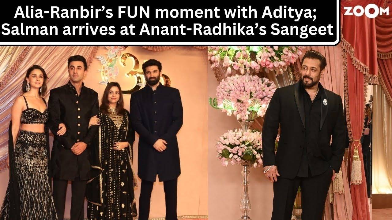 Alia-Ranbir enjoy with Aditya Roy Kapur, Salman Khan attends Anant-Radhika's sangeet