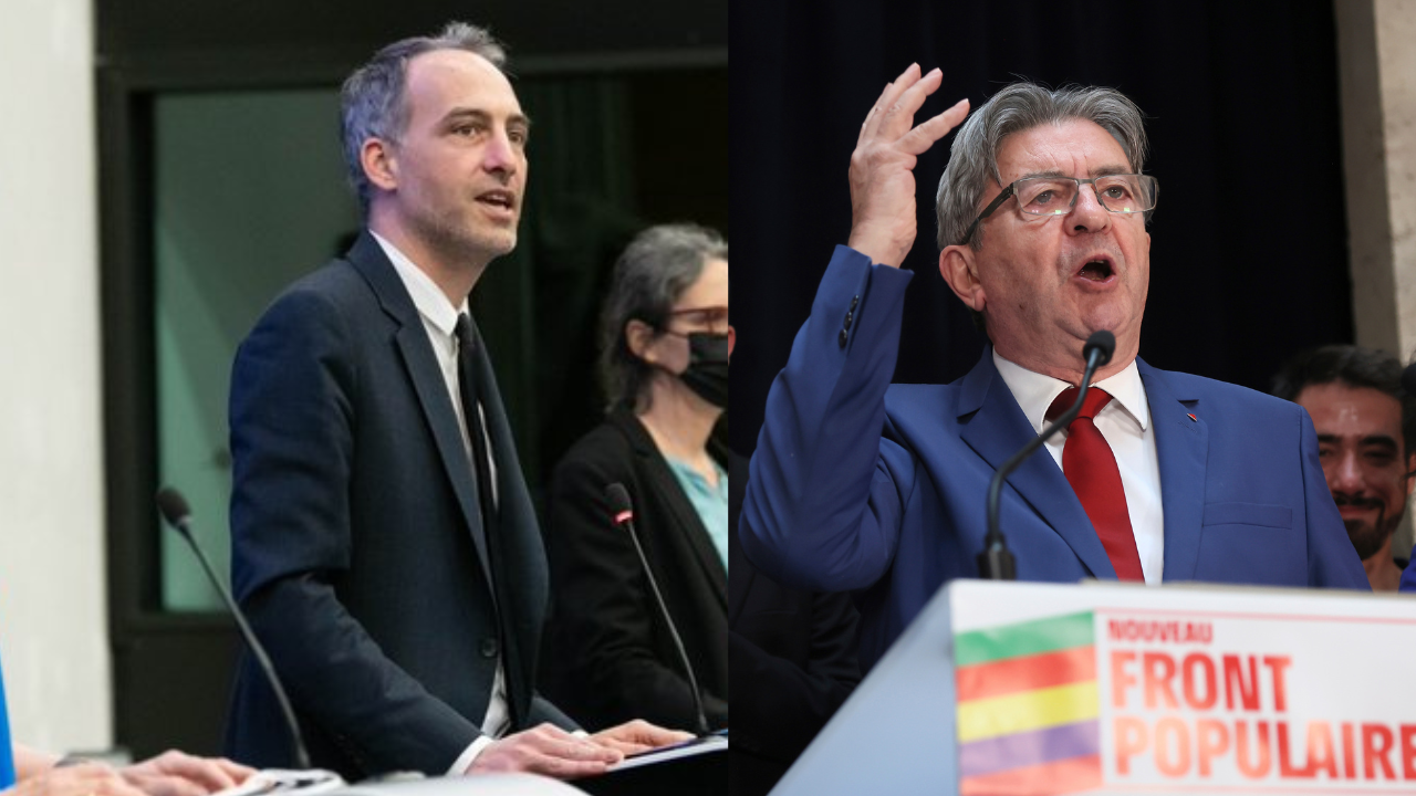 Jean-Luc Melenchon and Raphael Glucksmann