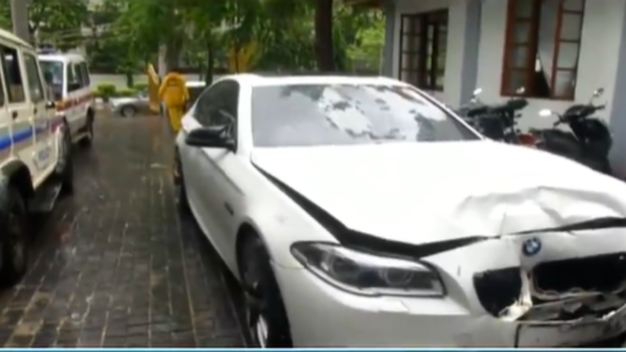 The car is registered in the name of Shiv Sena leader Rajesh Shah