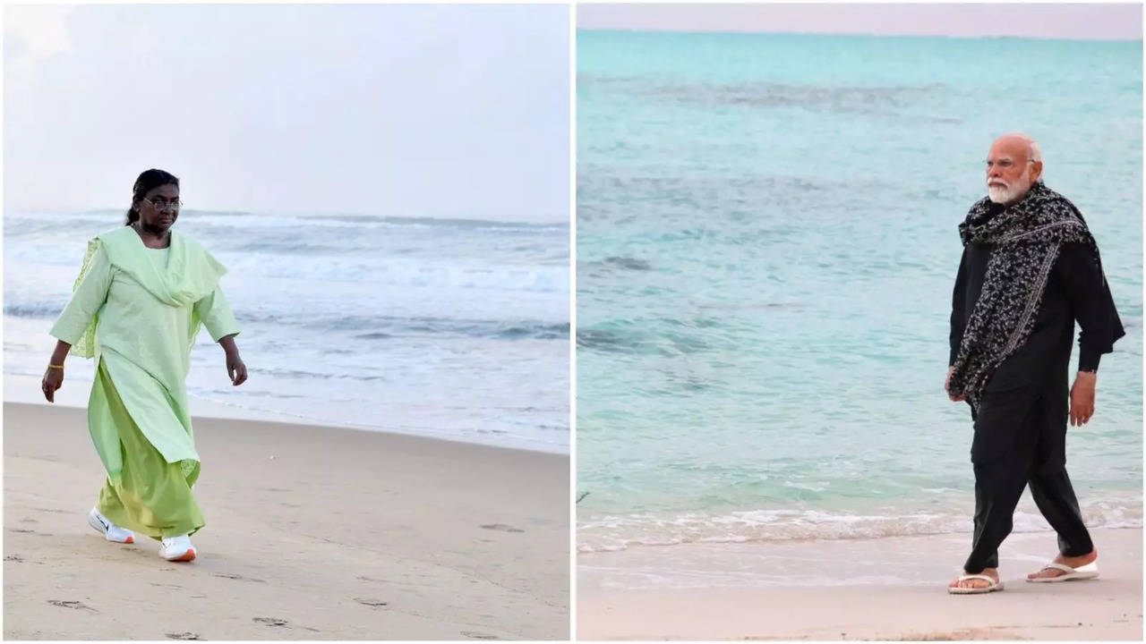 President Murmu at Puri beach and PM Modi in Lakshadweep