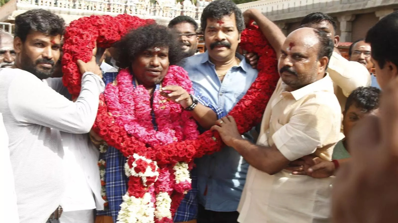 Yogi Babu At The Pooja Function Of The New Film