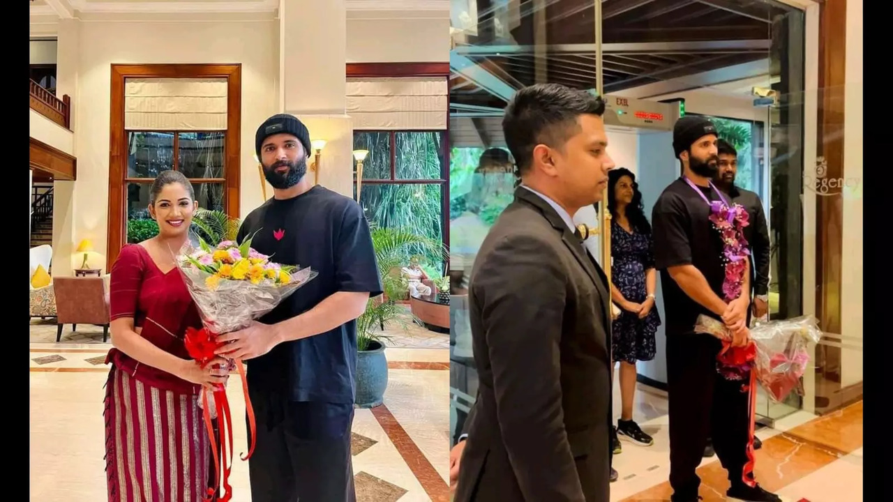 Vijay Deverakonda arrives in Sri Lanka