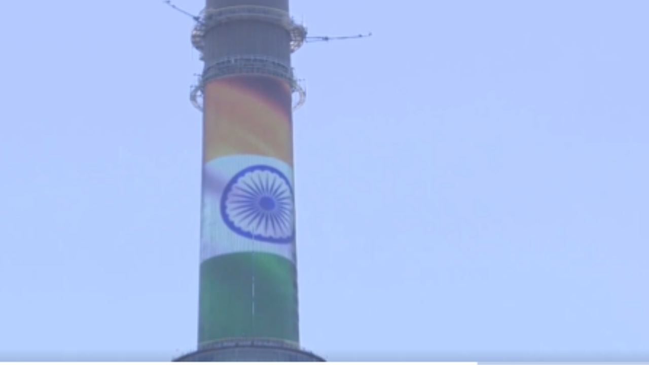 Ostankino Tower Illuminated in Indian Tricolour to Welcome PM Modi to Russia