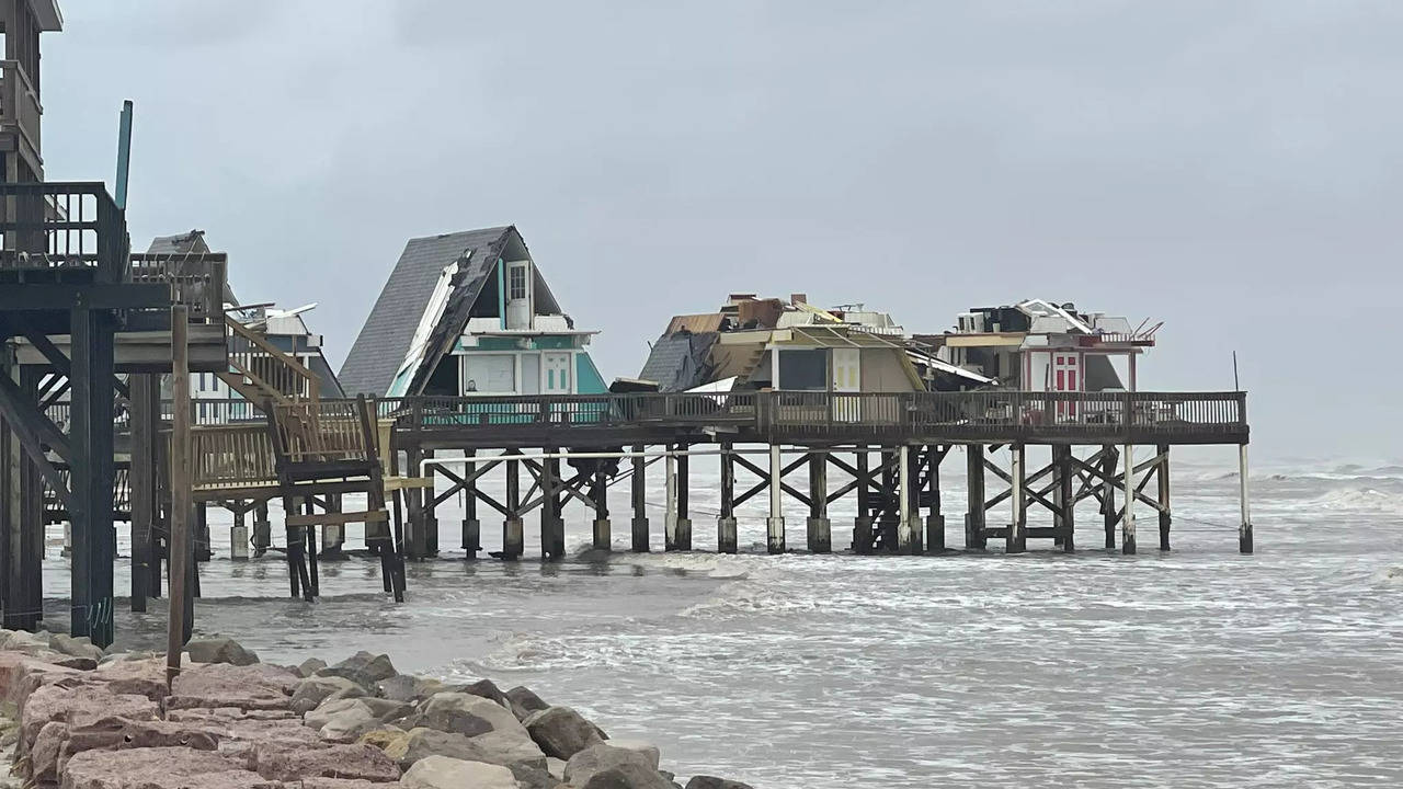 hurricane beryl damage in texas: freeport and sargent flooded, houston hit by power outages