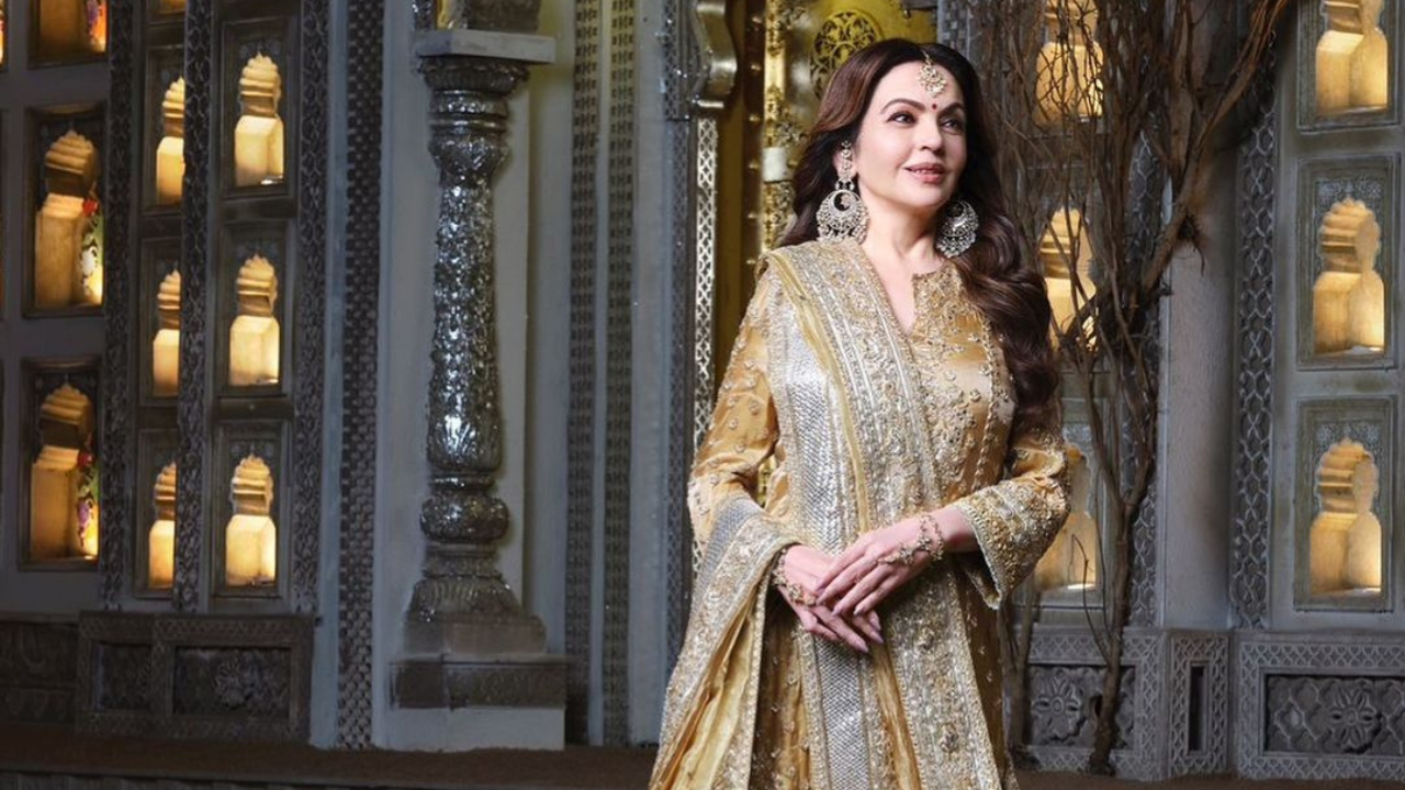 nita ambani wears hyderabadi khada dupatta; all about the mughal era item that even rekha and mahira khan have worn