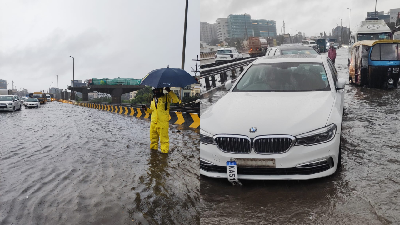 Waterlogging atop the KIA elevated corridor at Kodigehalli (Representational Image)