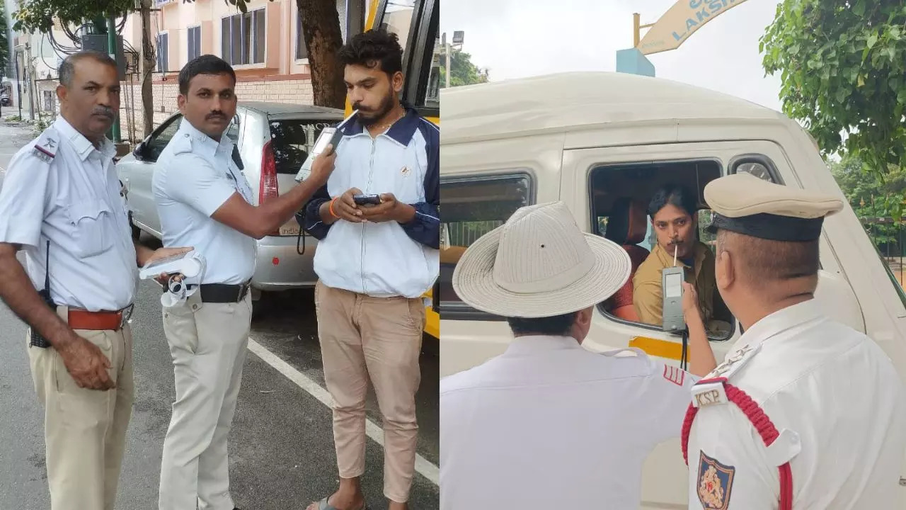 Bengaluru Cops Booked 23 School Vehicle Drivers For Driving Under Alcohol Influence