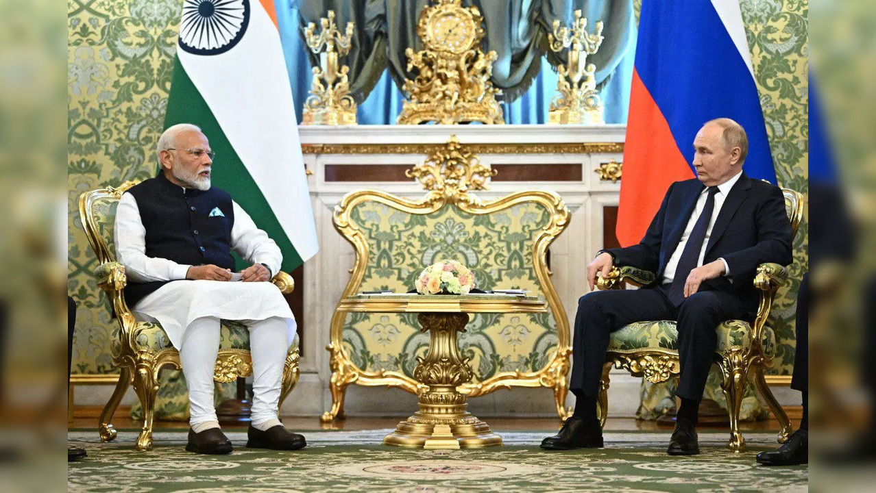 Prime Minister Narendra Modi held bilateral talks with Vladimir Putin today