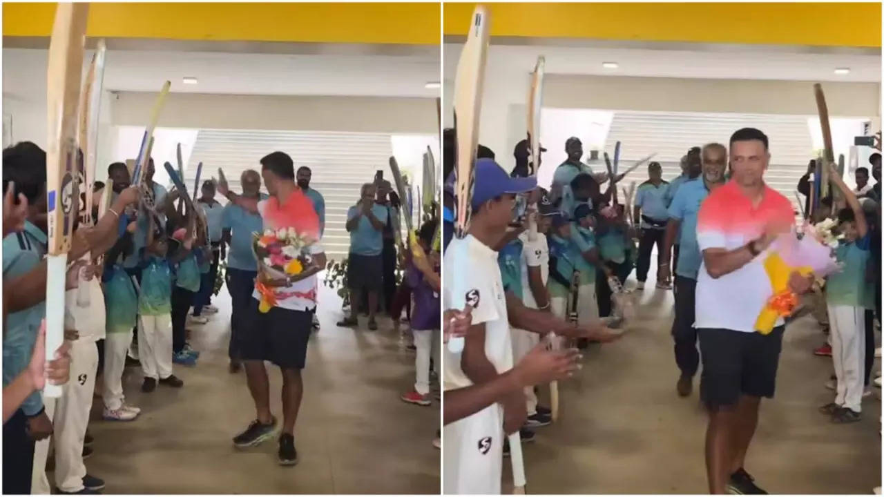 Rahul Dravid Receives Special Guard Of Honour From Kids Of SIX Cricket Academy : WATCH Viral Video