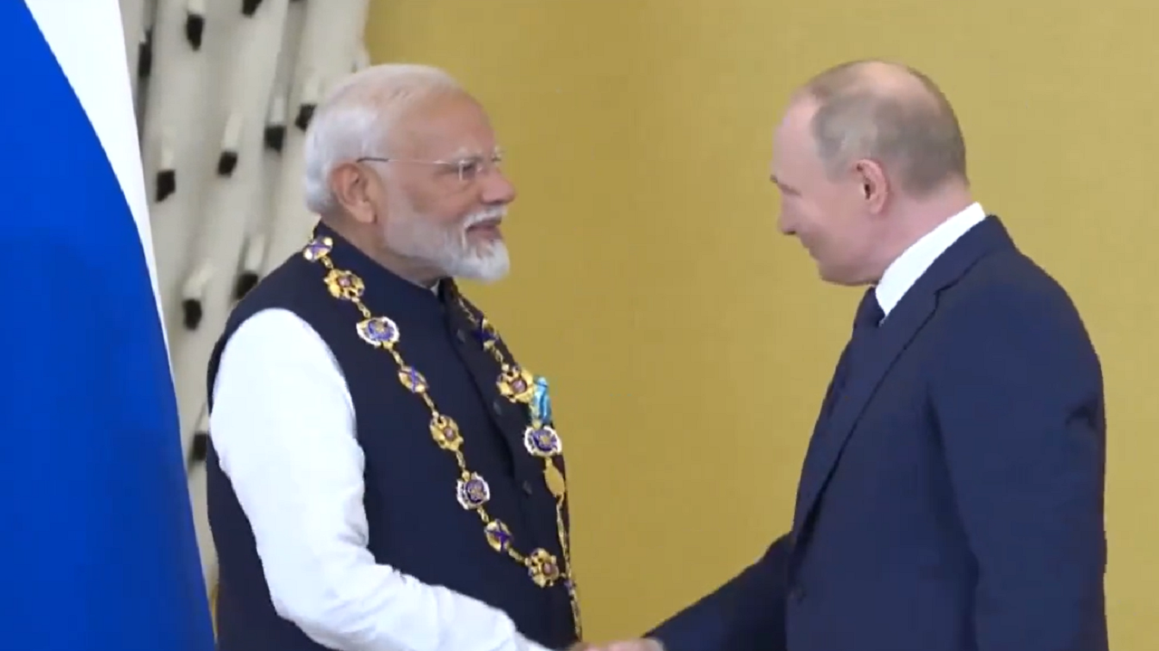 PM Modi Receives Russia's Highest Civilian Honour 'Order of St Andrew The Apostle'