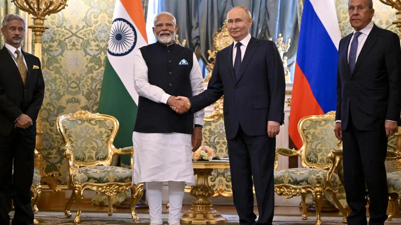 PM Modi met Vladimir Putin on Tuesday