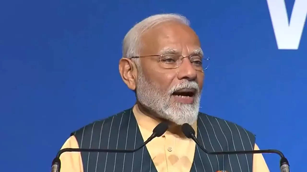 PM Modi addressing an event in Vienna