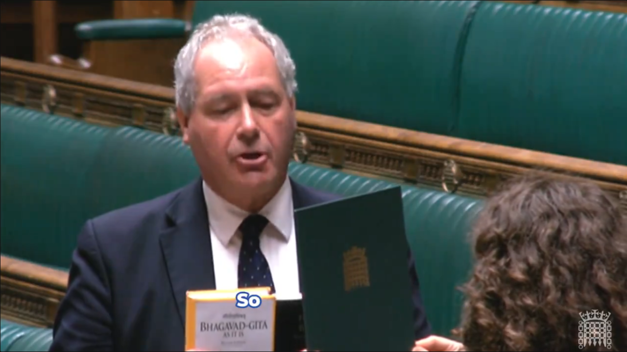 bob uk parliament mp bhagavad gita