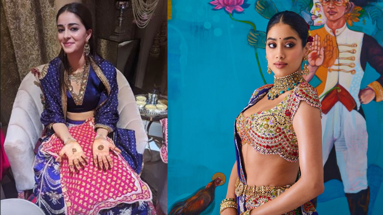 Anant-Radhika Wedding: Ananya Panday Flaunts Mehendi Clad Hands, Janhvi Kapoor Personifies Beauty In Stunning Lehenga